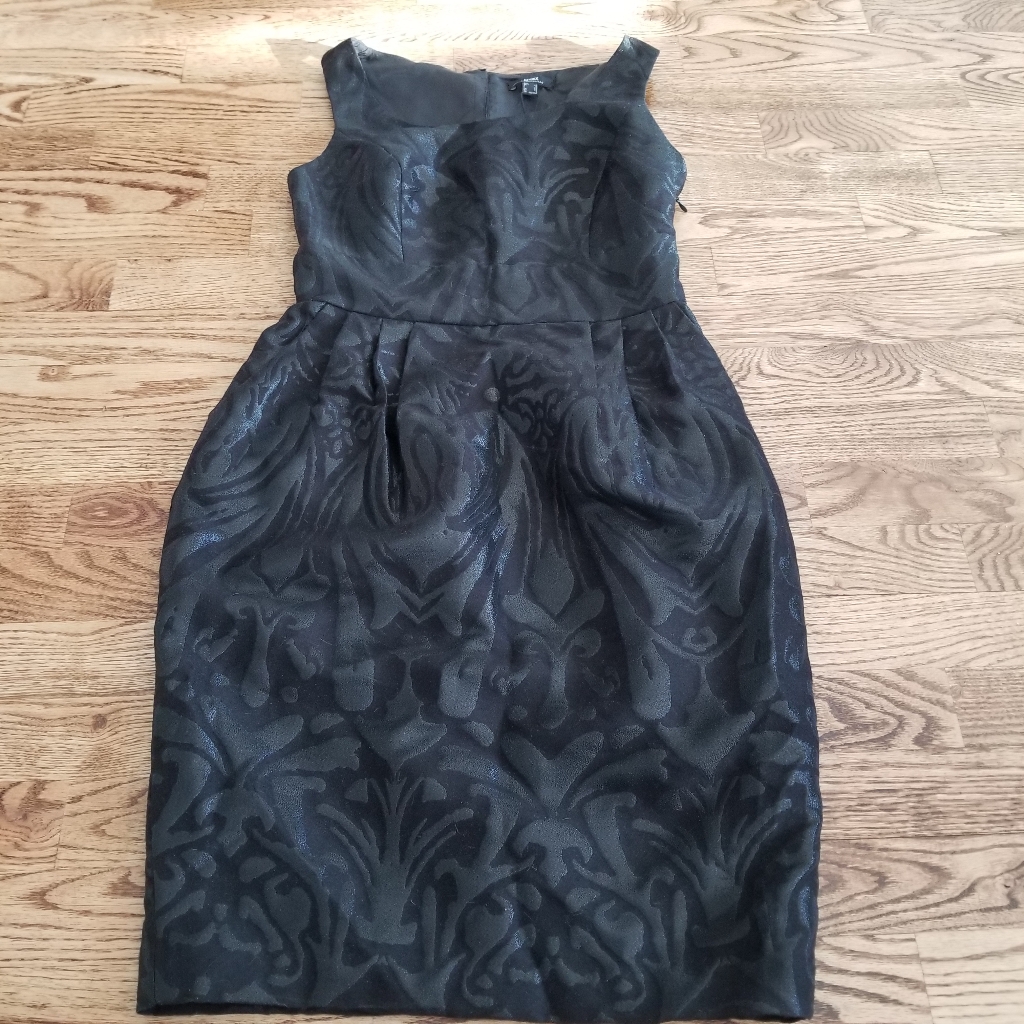 (2) Nwt Mexx Dress With Pockets Floral Detail Business Black Tie Occasion Slim